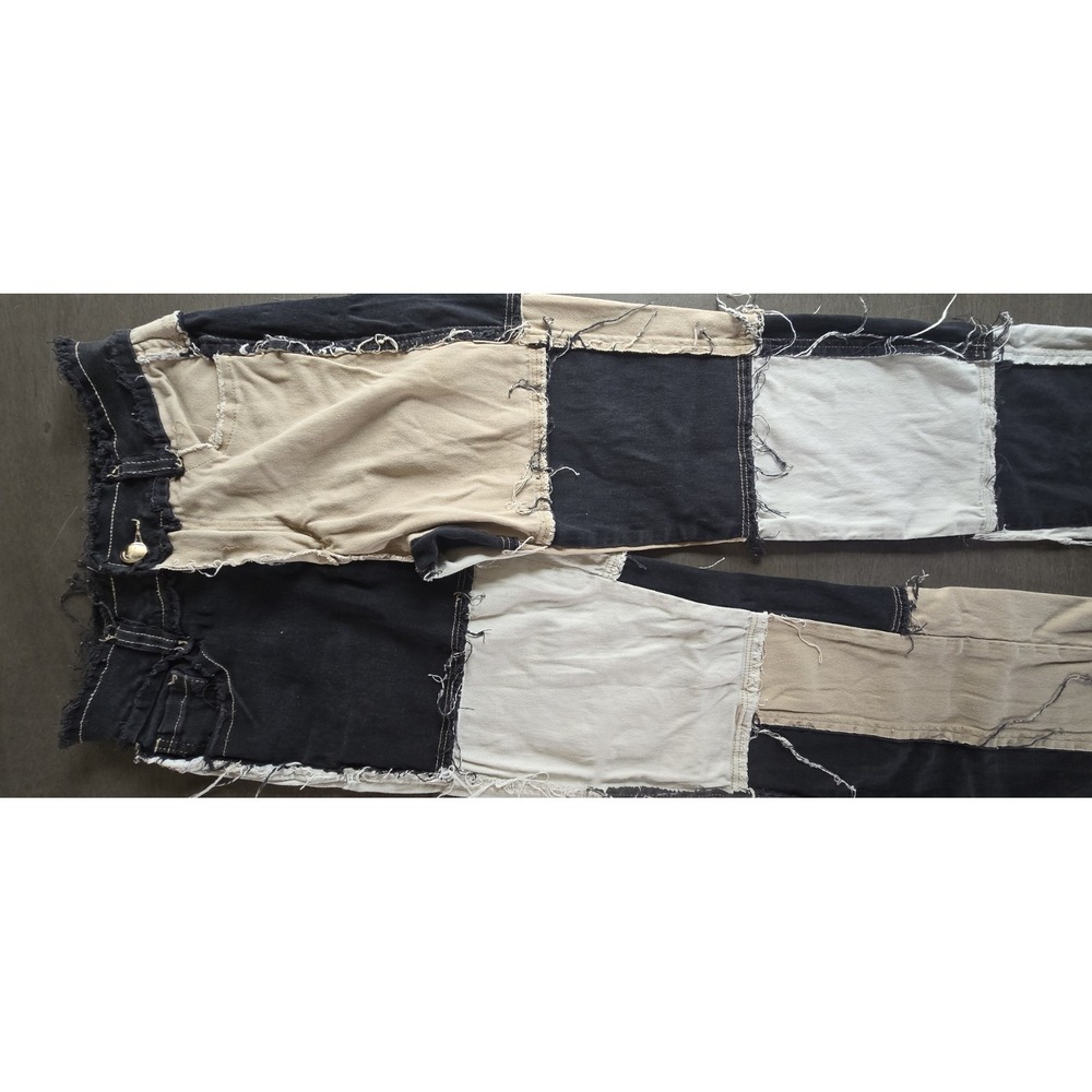Unbranded high-waisted patchwork jeans Size Small - Picture 5 of 6
